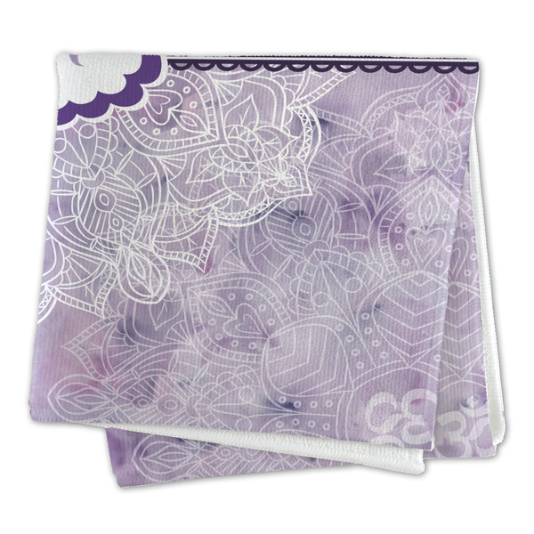 Watercolor Mandala Microfiber Dish Rag - FOLDED (square)