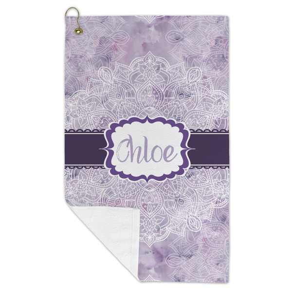 Watercolor Mandala Microfiber Golf Towels - FOLD