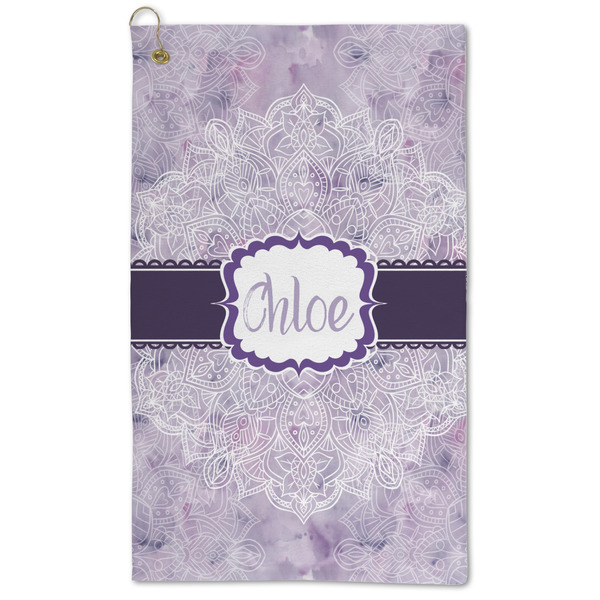 Custom Watercolor Mandala Microfiber Golf Towel (Personalized)
