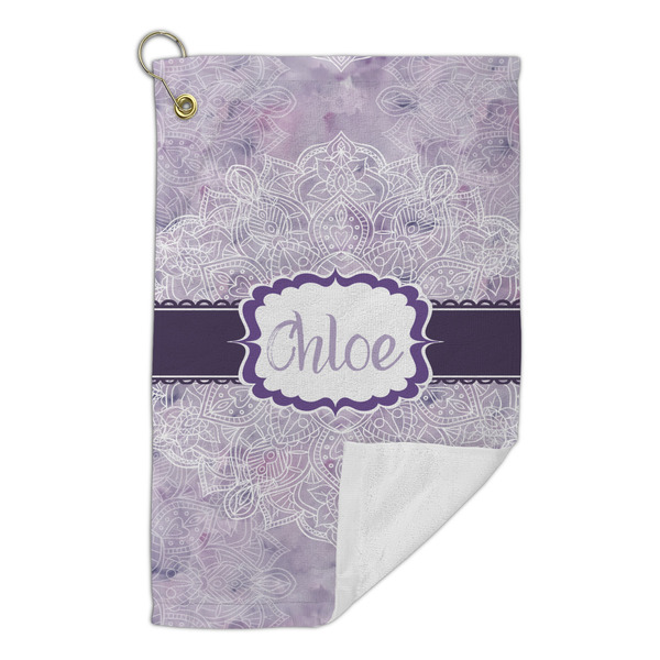 Watercolor Mandala Microfiber Golf Towels Small - FRONT FOLDED