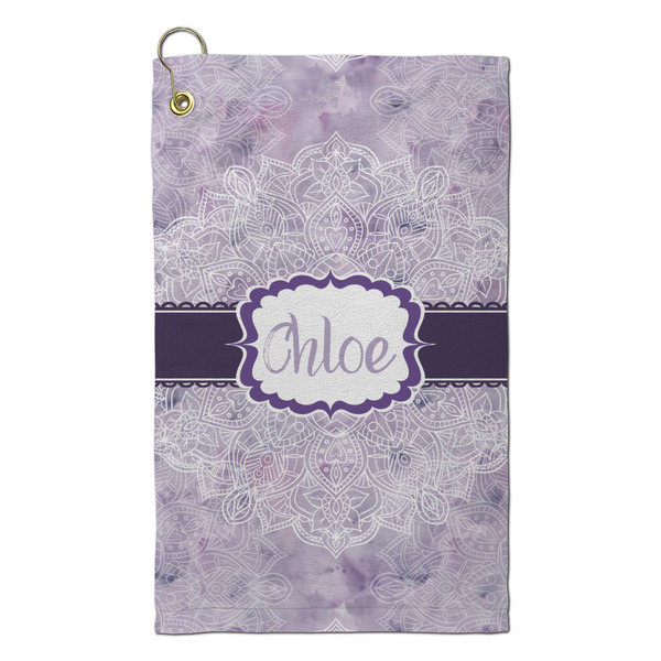 Custom Watercolor Mandala Microfiber Golf Towel - Small (Personalized)