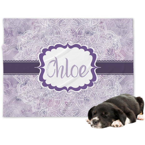 Custom Watercolor Mandala Dog Blanket - Regular (Personalized)