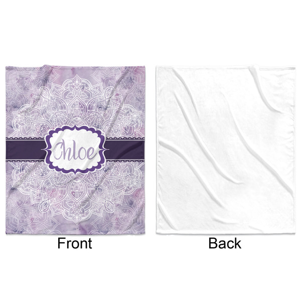 Watercolor Mandala Minky Blanket - 50"x60" - Single Sided - Front & Back