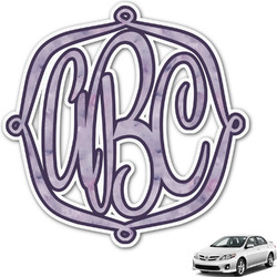 Watercolor Mandala Monogram Car Decal (Personalized)
