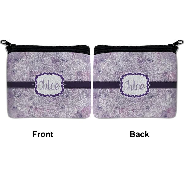 Watercolor Mandala Neoprene Coin Purse - Front & Back (APPROVAL)