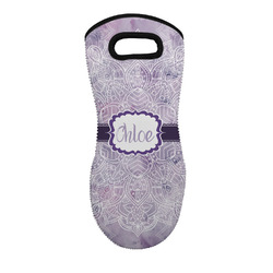 Watercolor Mandala Neoprene Oven Mitt - Single w/ Name or Text
