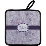 Watercolor Mandala Pot Holder w/ Name or Text