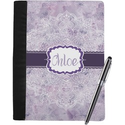 Watercolor Mandala Notebook Padfolio - Large w/ Name or Text