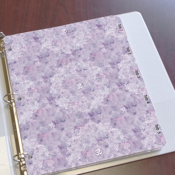 Watercolor Mandala Page Dividers - Set of 5 - In Context