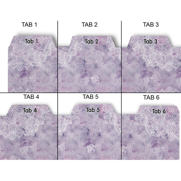 Watercolor Mandala Page Dividers - Set of 6 - Approval