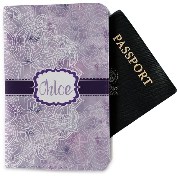Custom Watercolor Mandala Passport Holder - Fabric (Personalized)
