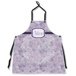 Watercolor Mandala Apron Without Pockets w/ Name or Text
