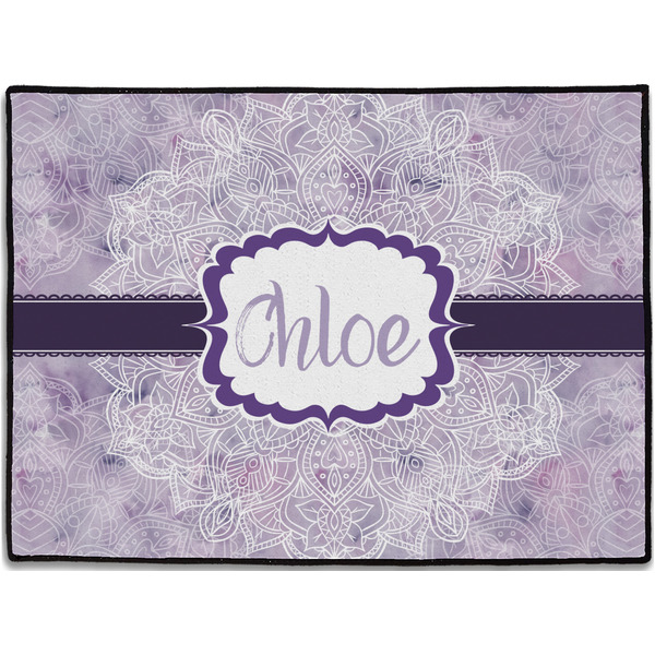 Custom Watercolor Mandala Door Mat (Personalized)