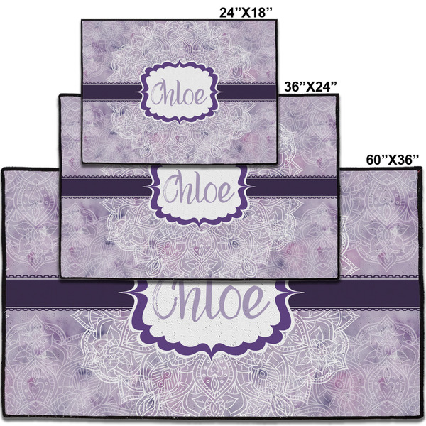 Watercolor Mandala Personalized Door Mat - Group Parent IMF