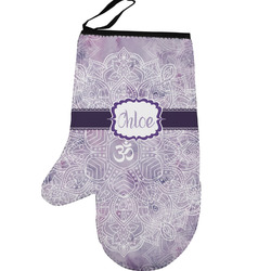 Watercolor Mandala Left Oven Mitt (Personalized)