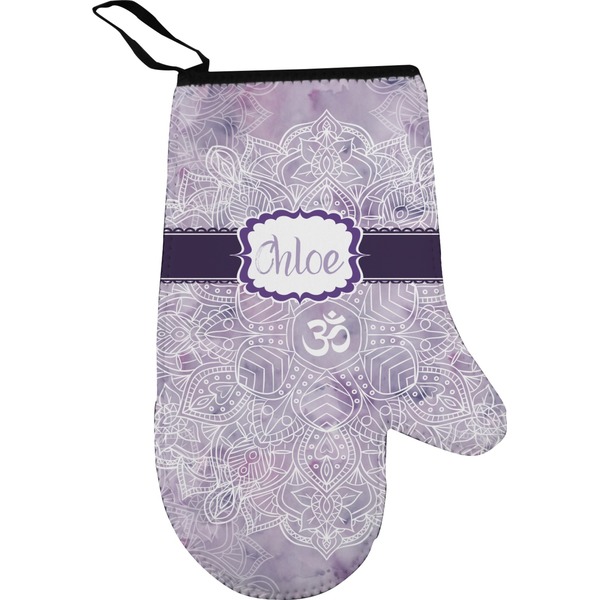 Watercolor Mandala Personalized Oven Mitt