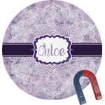 Watercolor Mandala Round Fridge Magnet (Personalized)