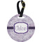 Watercolor Mandala Personalized Round Luggage Tag