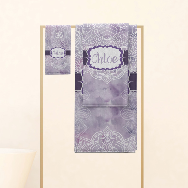 Watercolor Mandala Personalized Towel Set