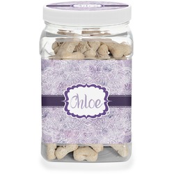 Watercolor Mandala Dog Treat Jar (Personalized)