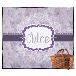 Watercolor Mandala Outdoor Picnic Blanket (Personalized)