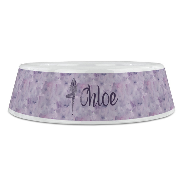 Watercolor Mandala Plastic Pet Bowls - Large - FRONT