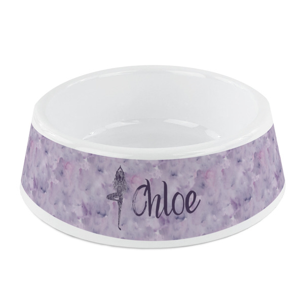 Custom Watercolor Mandala Plastic Dog Bowl - Small (Personalized)