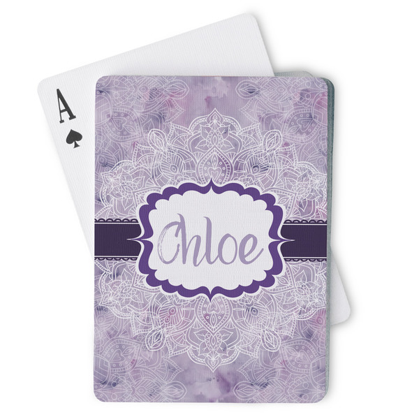 Custom Watercolor Mandala Playing Cards (Personalized)