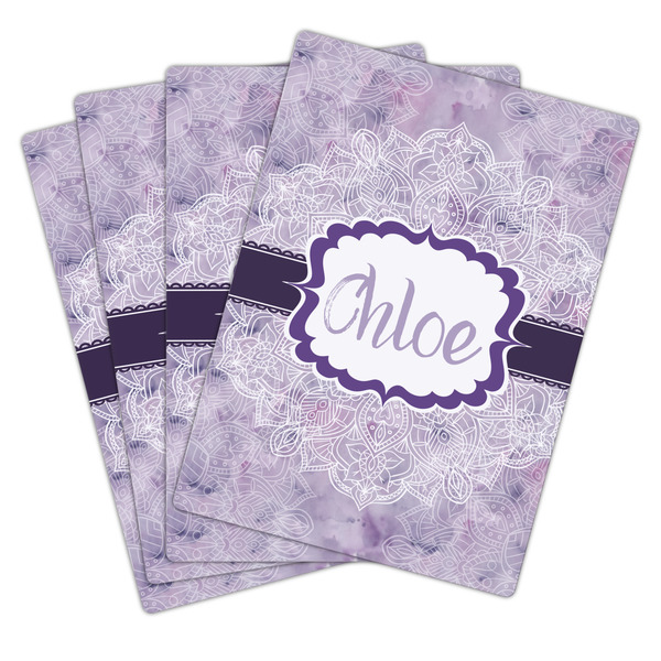 Watercolor Mandala Playing Cards - Hand Back View