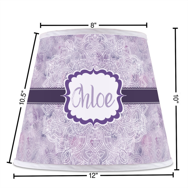 Watercolor Mandala Poly Film Empire Lampshade - Dimensions
