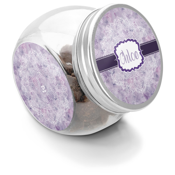 Custom Watercolor Mandala Puppy Treat Jar (Personalized)