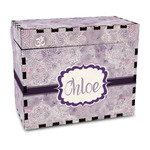 Watercolor Mandala Wood Recipe Box - Full Color Print (Personalized)