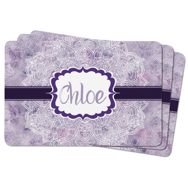 Watercolor Mandala Rectangular Fridge Magnet - THREE