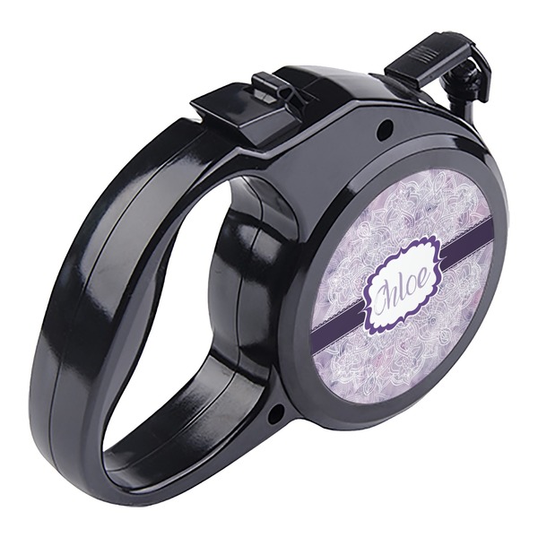 Watercolor Mandala Retractable Dog Leash - Angle