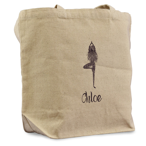 Custom Watercolor Mandala Reusable Cotton Grocery Bag - Single (Personalized)