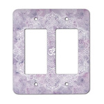 Watercolor Mandala Rocker Style Light Switch Cover - Two Switch