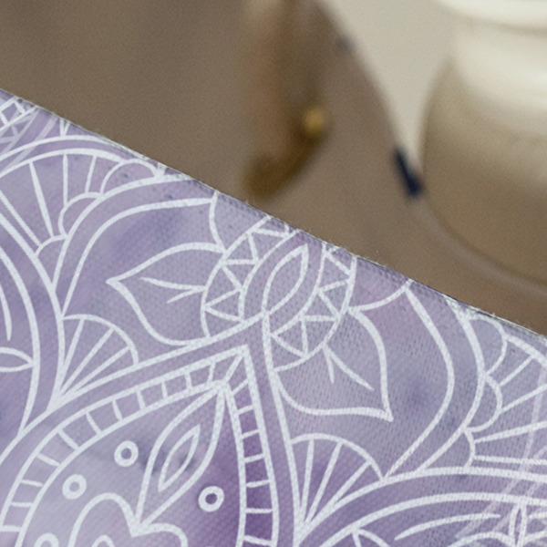 Watercolor Mandala Large Rope Tote - Close Up View