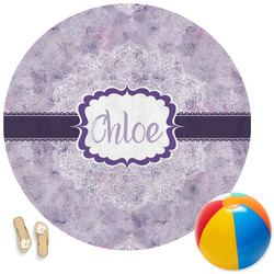 Watercolor Mandala Round Beach Towel (Personalized)