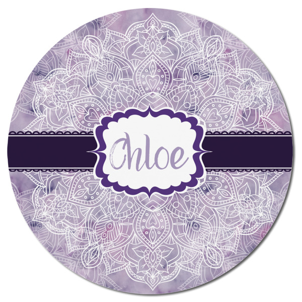 Watercolor Mandala Round Fridge Magnet - FRONT