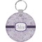 Watercolor Mandala Round Plastic Keychain (Personalized)