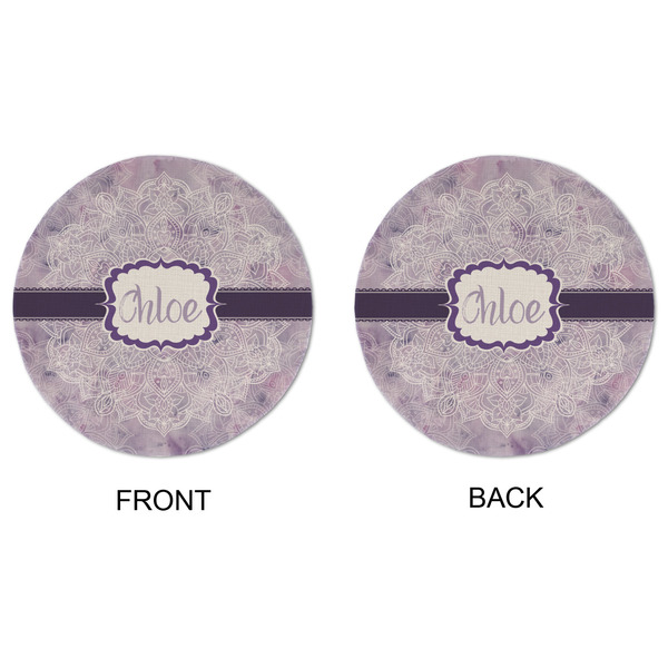 Watercolor Mandala Round Linen Placemats - APPROVAL (double sided)