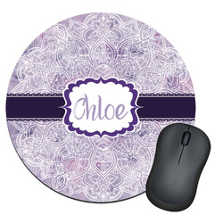 Watercolor Mandala Round Mouse Pad (Personalized)