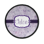 Watercolor Mandala Iron On Round Patch w/ Name or Text