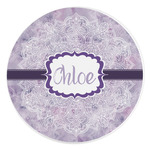 Watercolor Mandala Round Stone Trivet (Personalized)