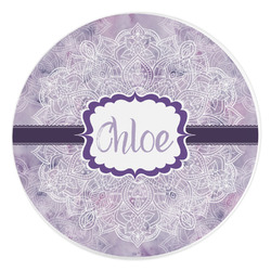 Watercolor Mandala Round Stone Trivet (Personalized)