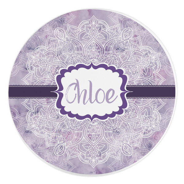 Custom Watercolor Mandala Round Stone Trivet (Personalized)