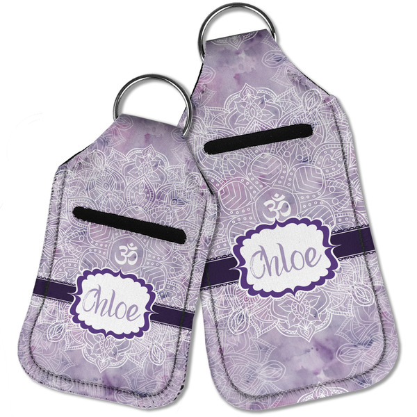 Watercolor Mandala Sanitizer Holder Keychain - Parent Main