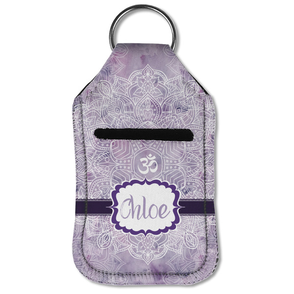 Watercolor Mandala Sanitizer Holder Keychain - Small (Front Flat)