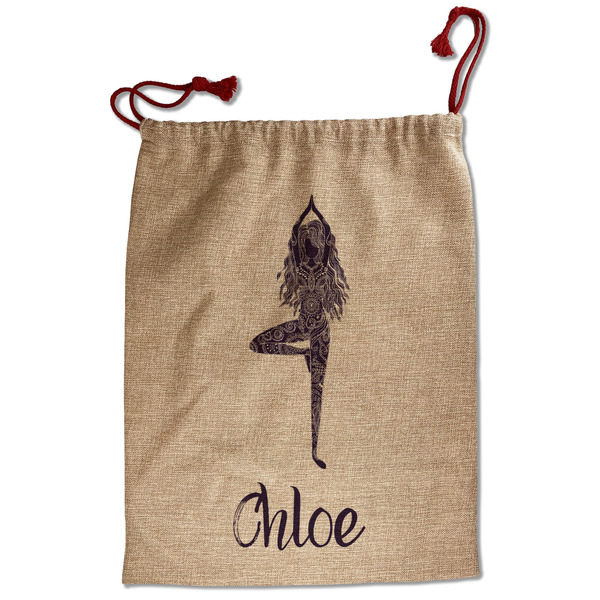 Custom Watercolor Mandala Santa Sack - Front (Personalized)