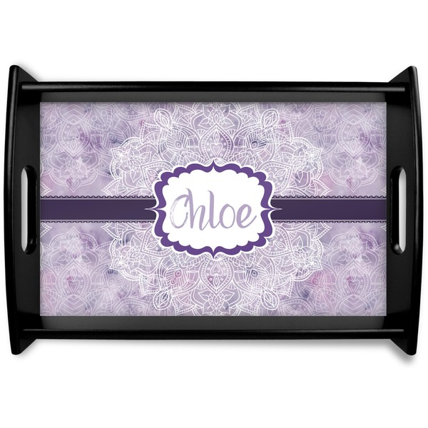 Custom Watercolor Mandala Wooden Tray (Personalized)